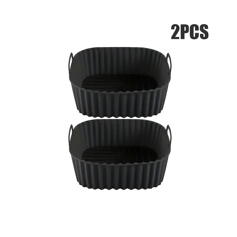 Reusable Silicone Air Fryer Liners, 21cm | Non Stick, Dishwasher Safe, Fits 5 to 8 Qt Baskets