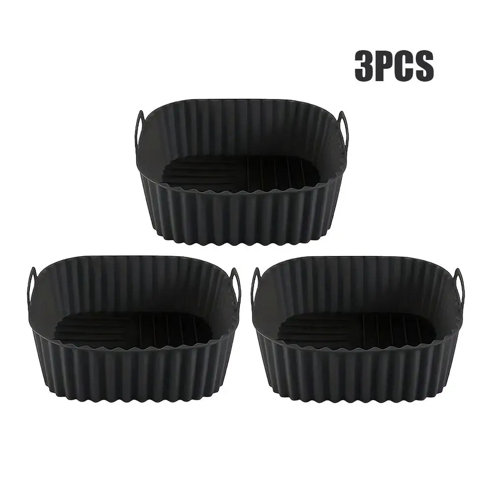 Reusable Silicone Air Fryer Liners, 21cm | Non Stick, Dishwasher Safe, Fits 5 to 8 Qt Baskets
