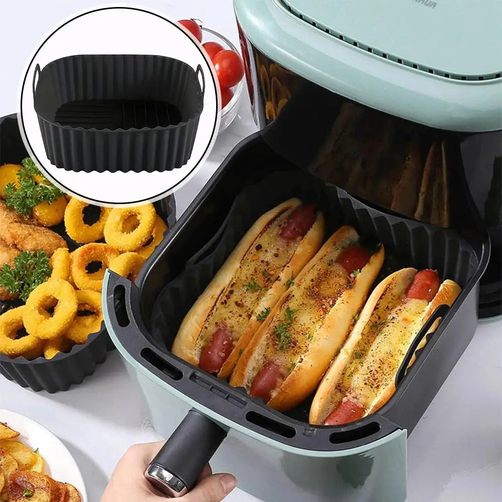 Reusable Silicone Air Fryer Liners, 21cm | Non Stick, Dishwasher Safe, Fits 5 to 8 Qt Baskets
